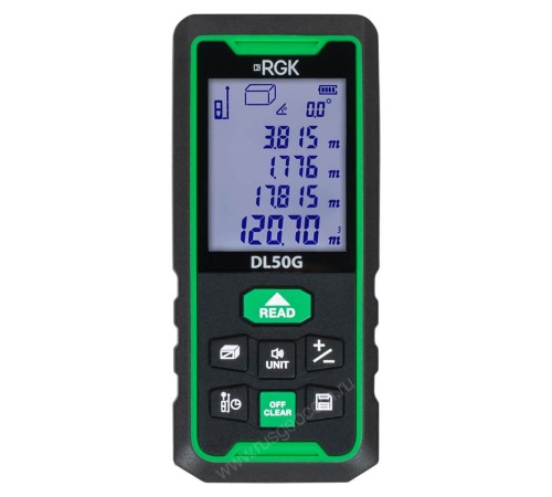 Лазерный дальномер RGK DL50G (с поверкой) - зеленый луч Лазерный дальномер RGK DL50G (с поверкой) - зеленый луч